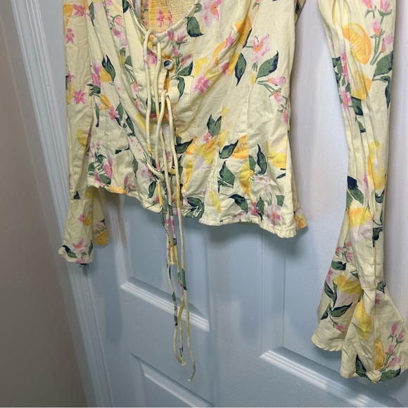 Free People Yellow Floral Blouse - Picture 3 of 6